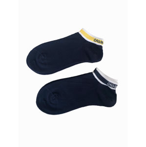 Calvin Klein dámské modré ponožky 2 pack - ONESIZE (PEACOAT)